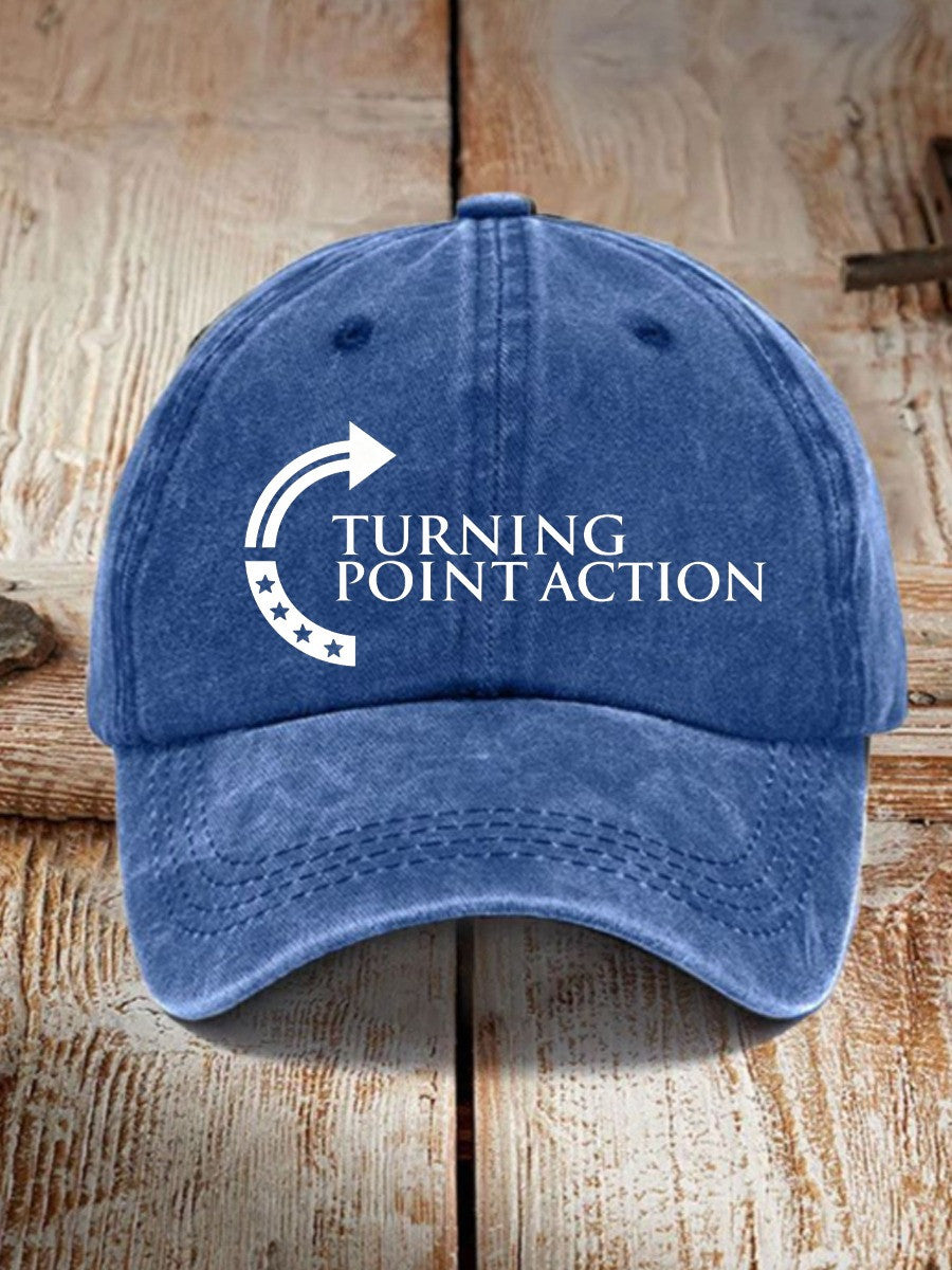 Charlie Kirk Turning Point Action Hat The Turning Point TPUSA USA Merch Charlie Kirk Gear - Lilybirchmarket