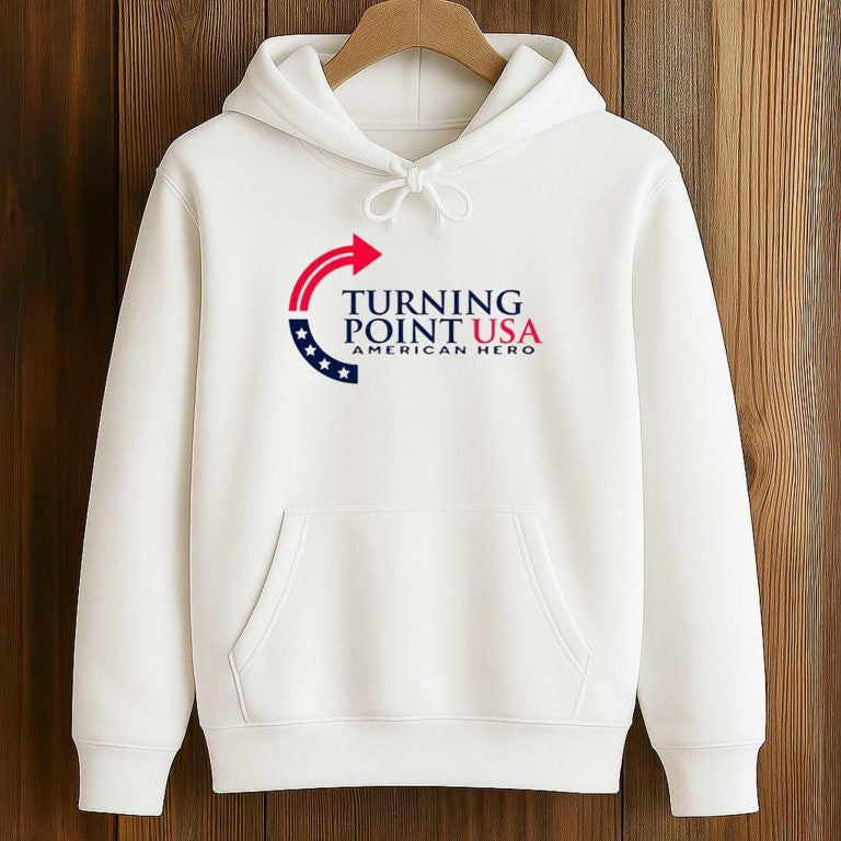 Charlie Kirk Turning Point USA American Hero Hoodie TPUSA The Charlie Kirk Show Merch - Lilybirchmarket