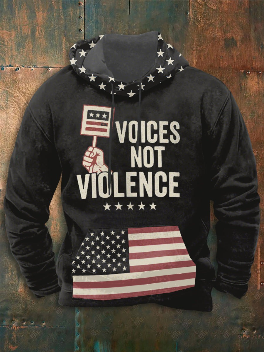 Charlie Kirk Voices Not Violence Hoodie Remembrance Charlie Kirk Great Patriot Gifts - Lilybirchmarket