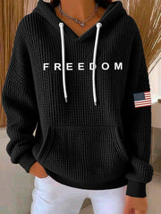 Charlie Kirk White Freedom Hoodie Women's Charlie Kirk Was Wearing Memorial Clothing Gifts - Lilybirchmarket