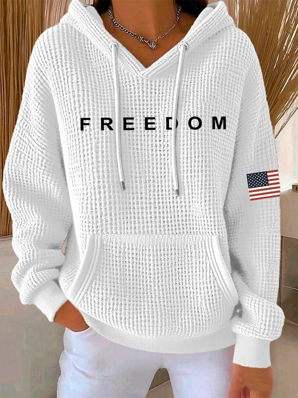 Charlie Kirk White Freedom Hoodie Women's Charlie Kirk Was Wearing Memorial Clothing Gifts - Lilybirchmarket