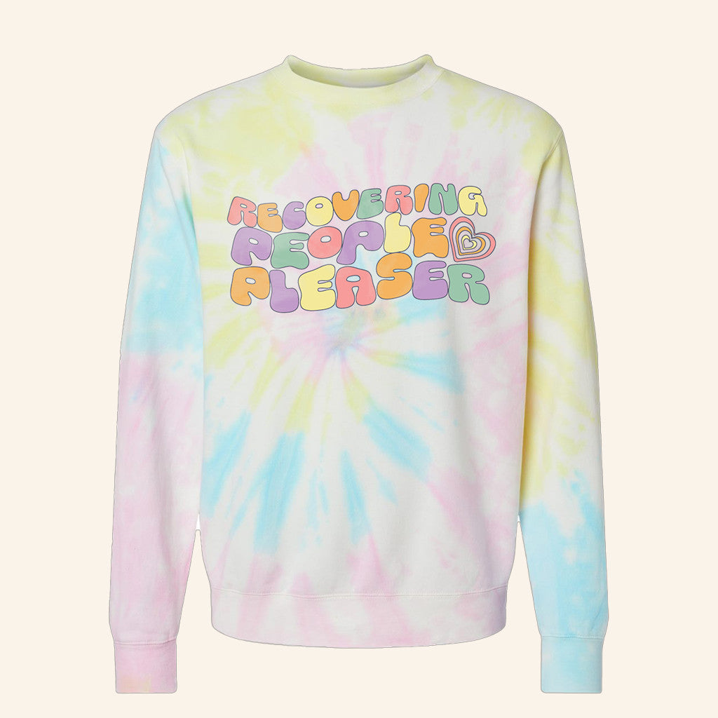 Charlotte Dobre Store Merch Recovering People Pleaser Tie Dye Sunset Sweatshirt Friends Gifts - Lilybirchmarket