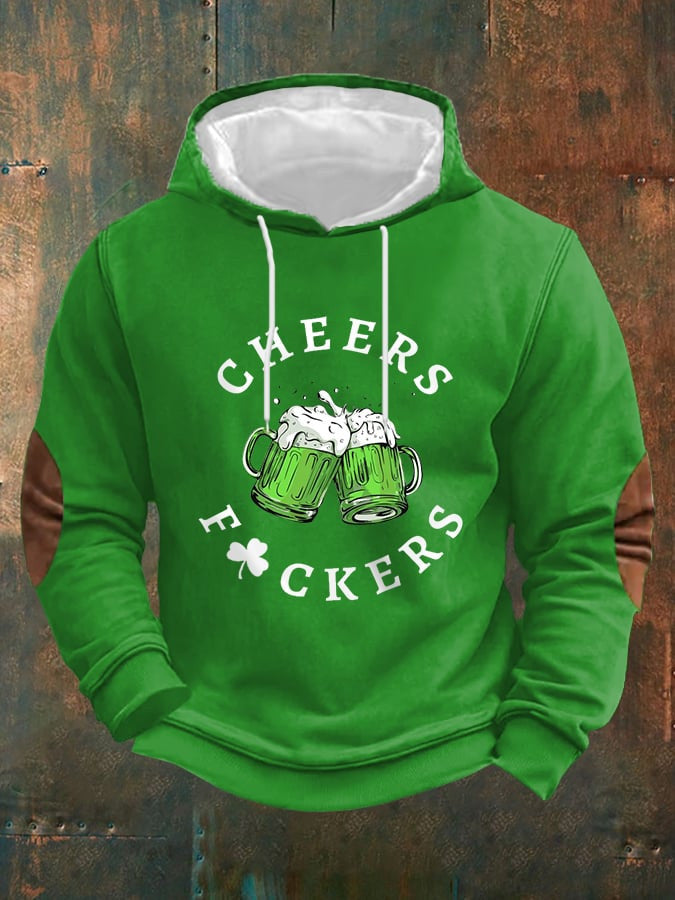 Cheers Fckers Hoodie Funny St Patrick's Day Clothing Cool Gifts For Guys Ireland - Lilybirchmarket