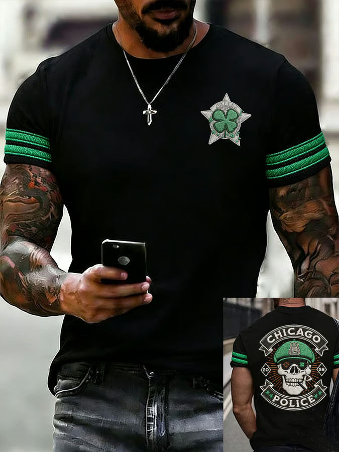 Chicago Police St Patrick's Day T-Shirt St Patricks Day Shirts For Adults Dad Gifts - Lily Birch Market