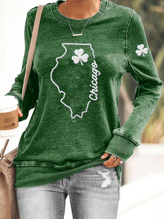  Chicago St Patrick's Day Sweatshirt St Paddys Day Shirts Cool St Patrick's Day Gifts - TradiViet
