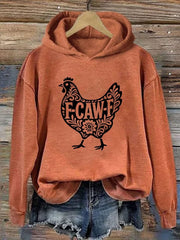 Chicken F CAW F Hoodie Funny Farm Hooded Sweatshirt Gag Gifts For Friends - Lilybirchmarket