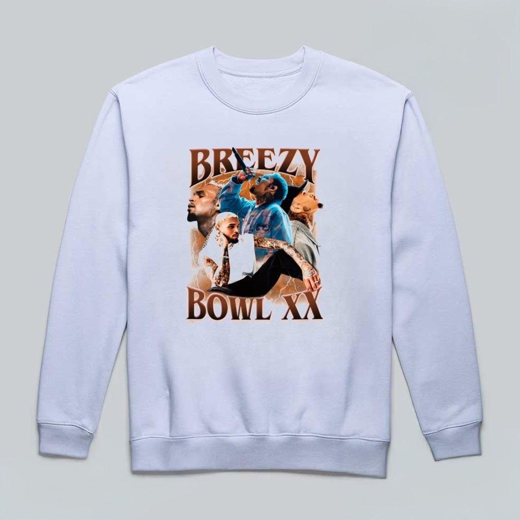 Chris Brown Tour Breezy Bowl XX Concert Bootleg 2025 Sweatshirt Best Gifts For Music Lovers - Lilybirchmarket