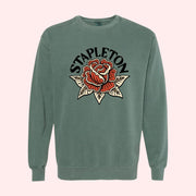 Chris Stapleton Merch Stapleton Rose Crewneck Sweatshirt Gifts For Boyfriend - Lilybirchmarket