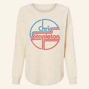 Chris Stapleton Merch Tour 2025 Ladies Circle Design Wave Wash Crewneck Sweatshirt Gifts For Fans - Lilybirchmarket