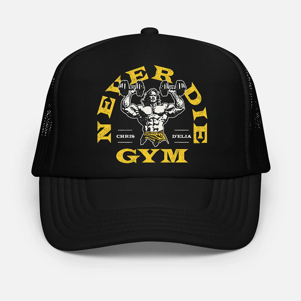 Chrisdelia Merch Never Die Gym Black Trucker Hat Birthday Present For Husband - Lilybirchmarket