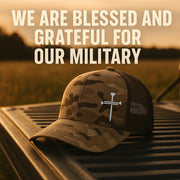 Christ Cross Camo Trucker Hat Christian Cap Best Father's Day Gifts - Lilybirchmarket