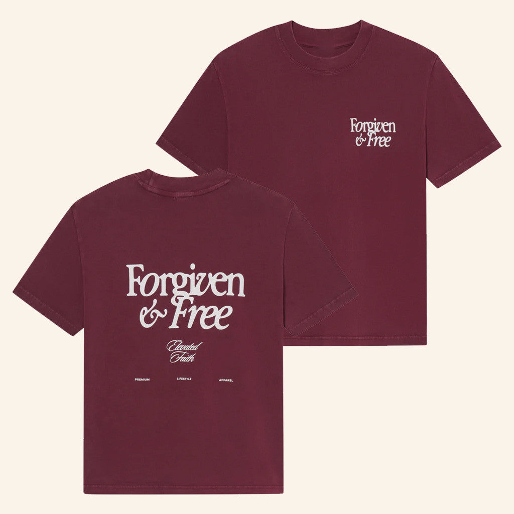 Christian Merch Forgiven and Free T-Shirt Xmas Gifts For Boyfriend - Lily Birch Market