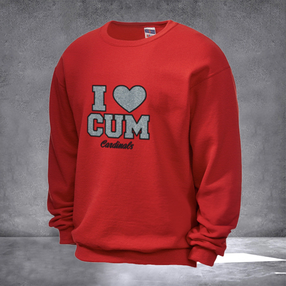 Christian University Of Michigan Sweatshirt I Love CUM Cardinals Sweatshirt Gift - Lilybirchmarket