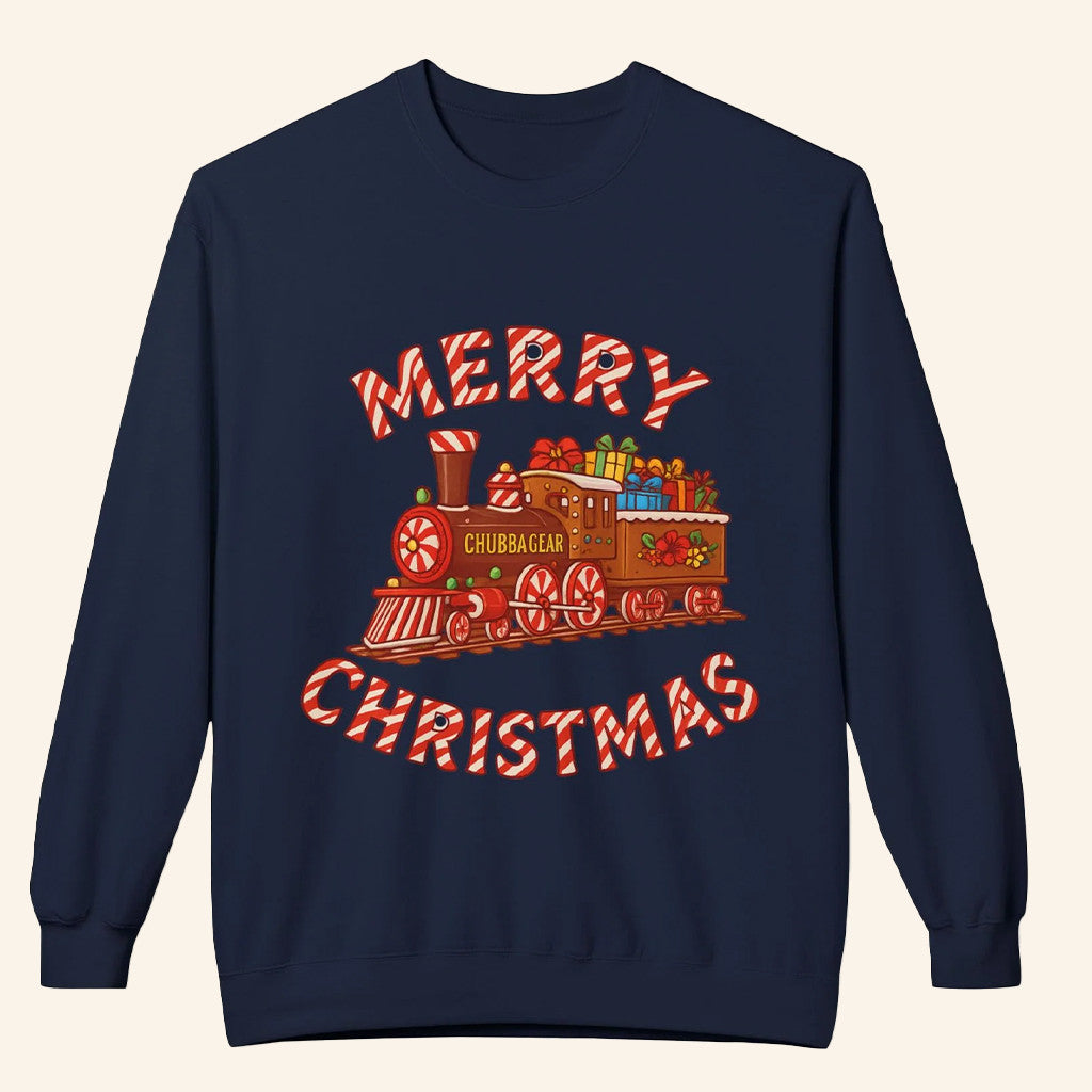 CHUBBA GEAR Merch Christmas Train Sweatshirt Merry Christmas Holiday Crewneck Gifts For Her - Lilybirchmarket