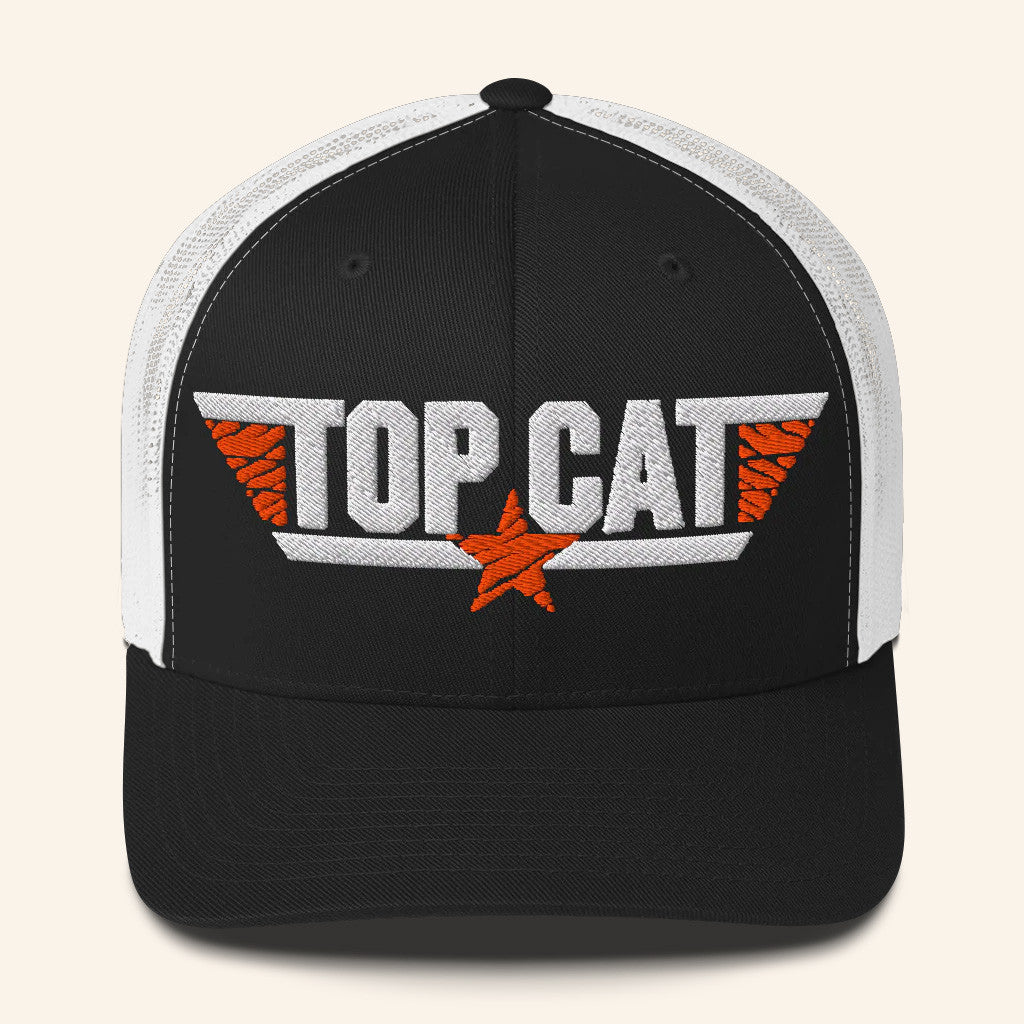 Cincy Shirts Merch Top Cat Trucker Hat Embroidered Gift Ideas For Husband - Lilybirchmarket