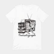 Cinecatographe Cat TV T-Shirt White Gifts Ideas For Girlfriend - Lily Birch Market
