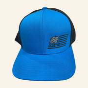 Cleetus McFarland Merch Blue Cleetus Machine Logo Snapback Trucker Hat Embroidered Dad Gifts - Lilybirchmarket