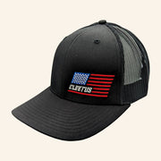 Cleetus McFarland Merch Cleetus Flag Richardson Embroidered Trucker Hat Christmas Gift For Dad - Lilybirchmarket