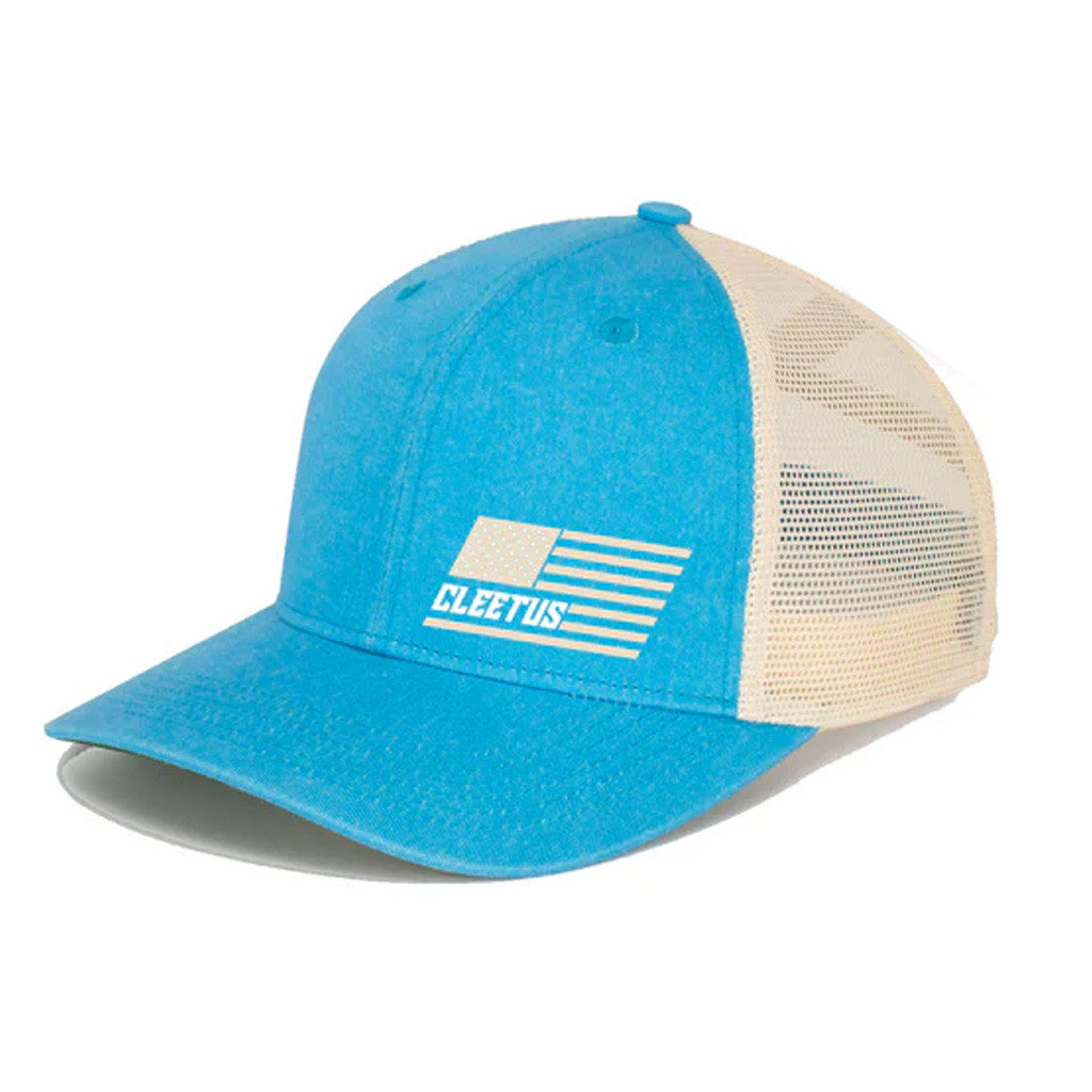 Cleetus McFarland Merch Cleetus Flag Trucker Hat Embroidered Best Gifts For Racing Lovers - Lilybirchmarket