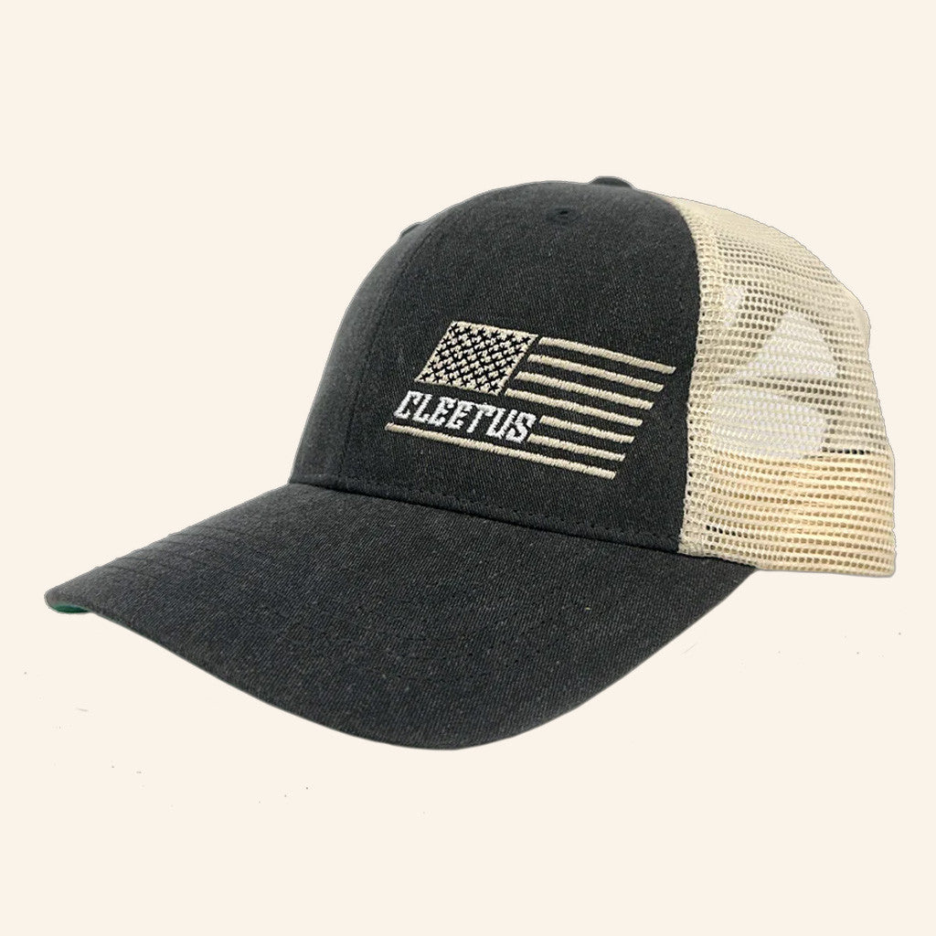 Cleetus McFarland Merch Cleetus Flag Trucker Hat Embroidered Christmas Gifts For Racing Fans - Lilybirchmarket