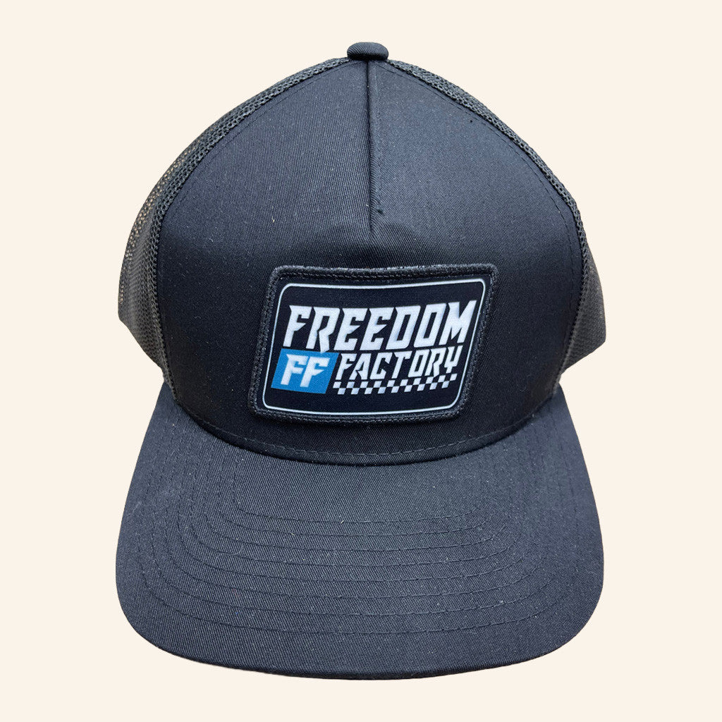 Cleetus McFarland Merch Freedom Factory Embroidered Trucker Hat Xmas Gifts For Son - Lilybirchmarket