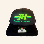 Cleetus McFarland Merch JH's Diesel Green Front Logo Snapback Hat Gifts For Husband - Lilybirchmarket