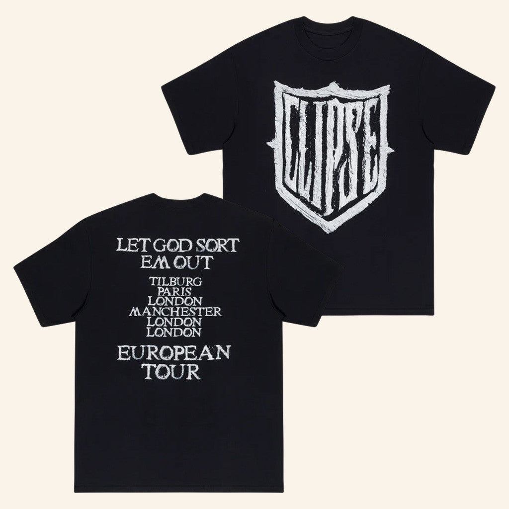 Clipse Merch Let God Sort Em Out Euro Tour Logo T-Shirt Gifts For Hip Hop Lovers - Lily Birch Market