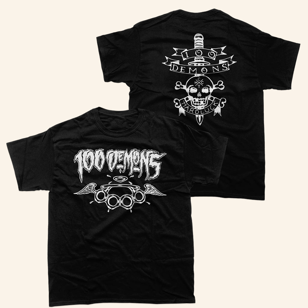 Closed Casket Activities Merch 100 Demons Brass Knuckles T-Shirt Gifts For Dudes - Lily Birch Market