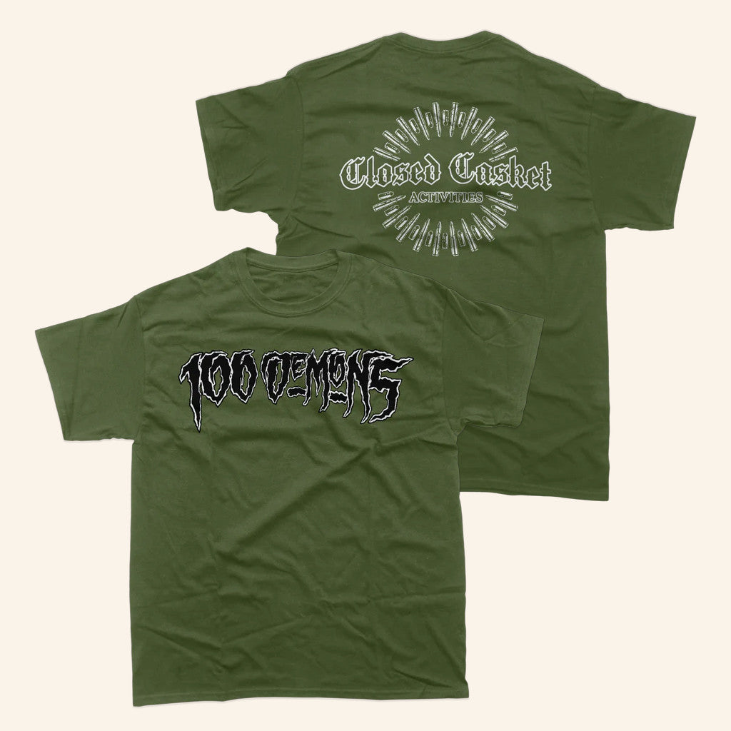 Closed Casket Activities Merch 100 Demons Logo T-Shirt Best Gifts For Band Lovers - Lily Birch Market