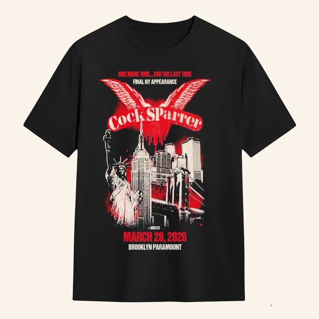 Cock Sparrer Event Brooklyn NY On March 28 2026 T-Shirt Cock Sparrer Merch Gifts For Rock Lover - Lily Birch Market