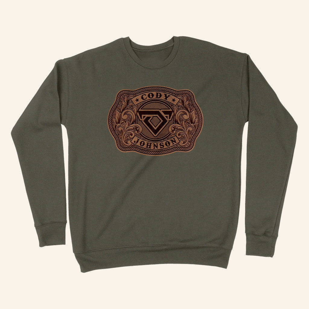Cody Johnson Merch Leather Buckle Sweatshirt Present For Husband - Lilybirchmarket