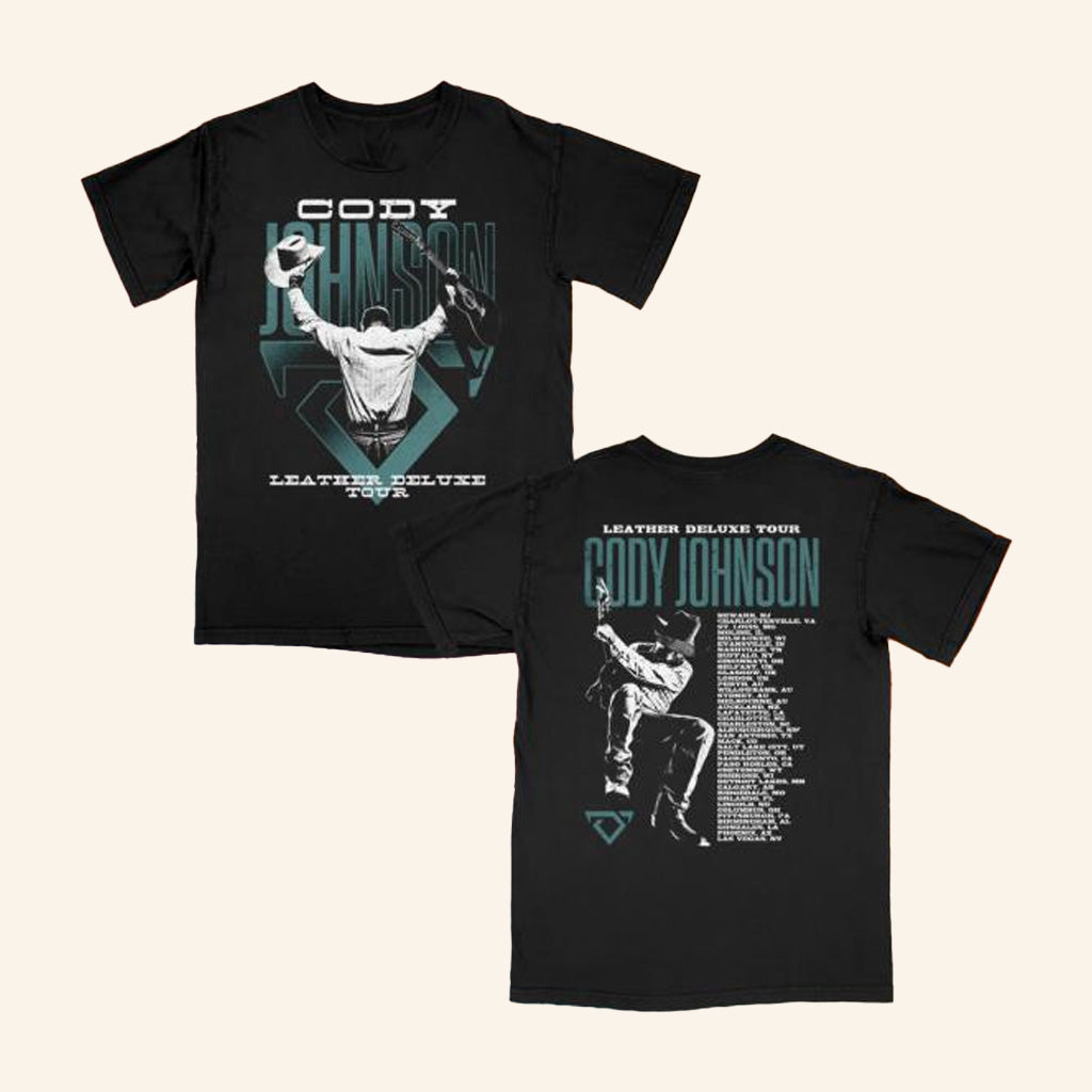 Cody Johnson Merch Leather Deluxe Photo Tour T-Shirt Gifts For Fans - Lily Birch Market
