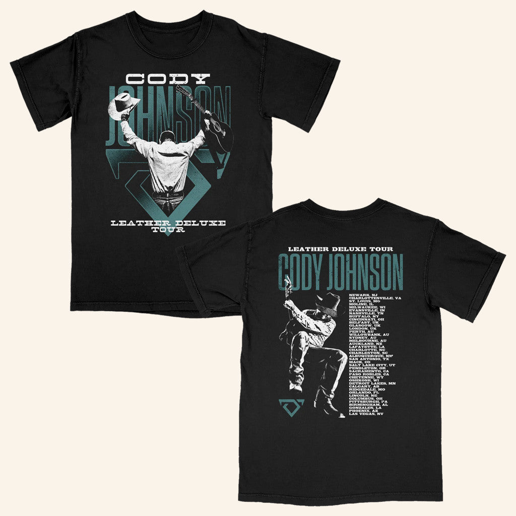 Cody Johnson Merch Leather Deluxe Photo Tour T-Shirt Present For Dad - Lily Birch Market