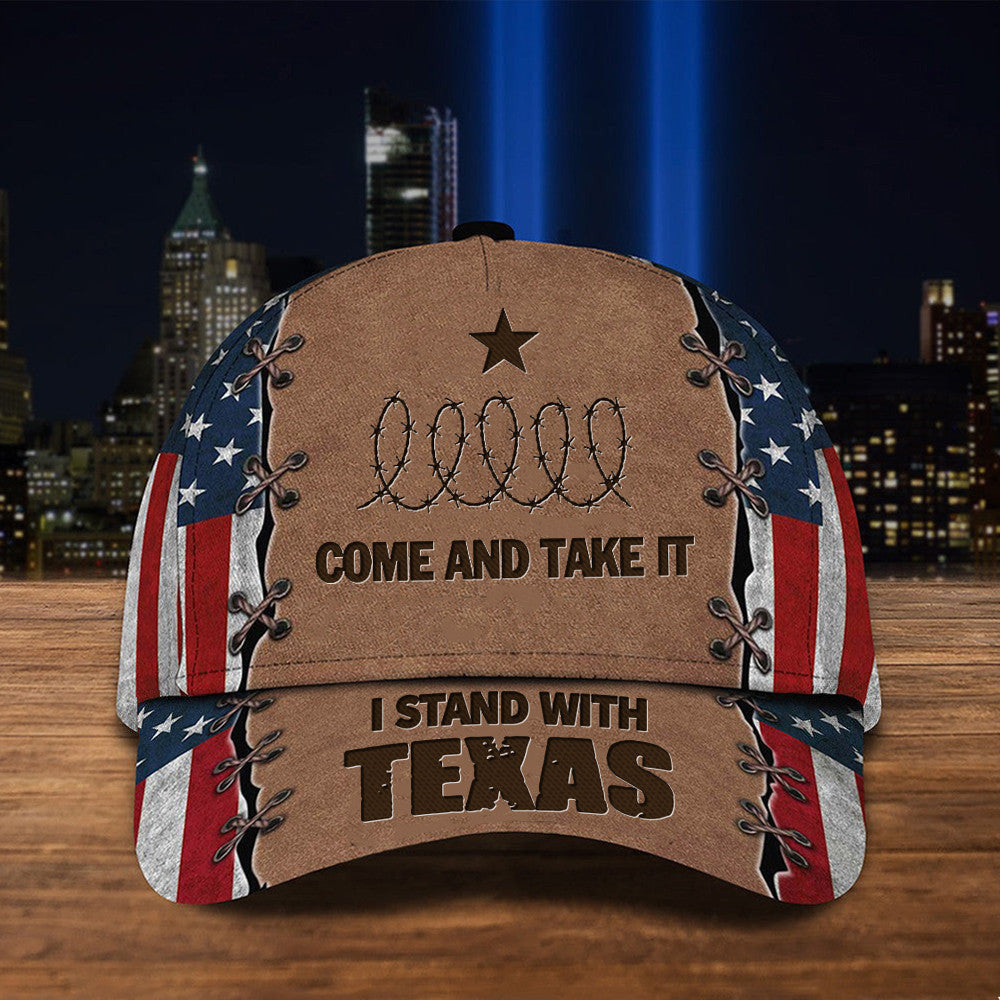Come And Take It Hat I Stand With Texas Hat American Flag Cap - Lilybirchmarket