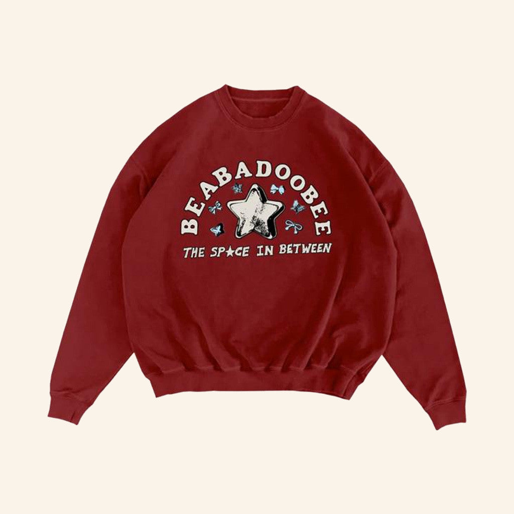 Complex Merch Beabadoobee Red Star Crewneck Sweatshirt Gifts For Besties - Lilybirchmarket