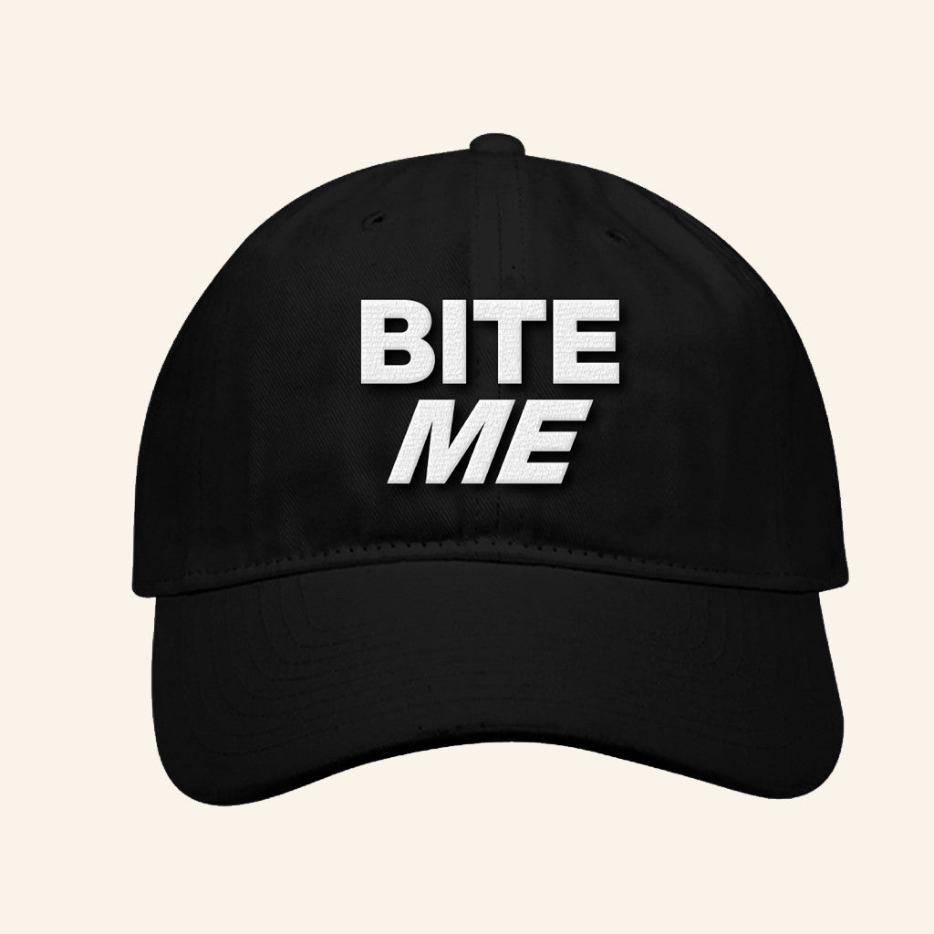 Complex Merch Embroidered Renee Rapp Bite Me Hat Christmas Gifts For Guys - Lilybirchmarket