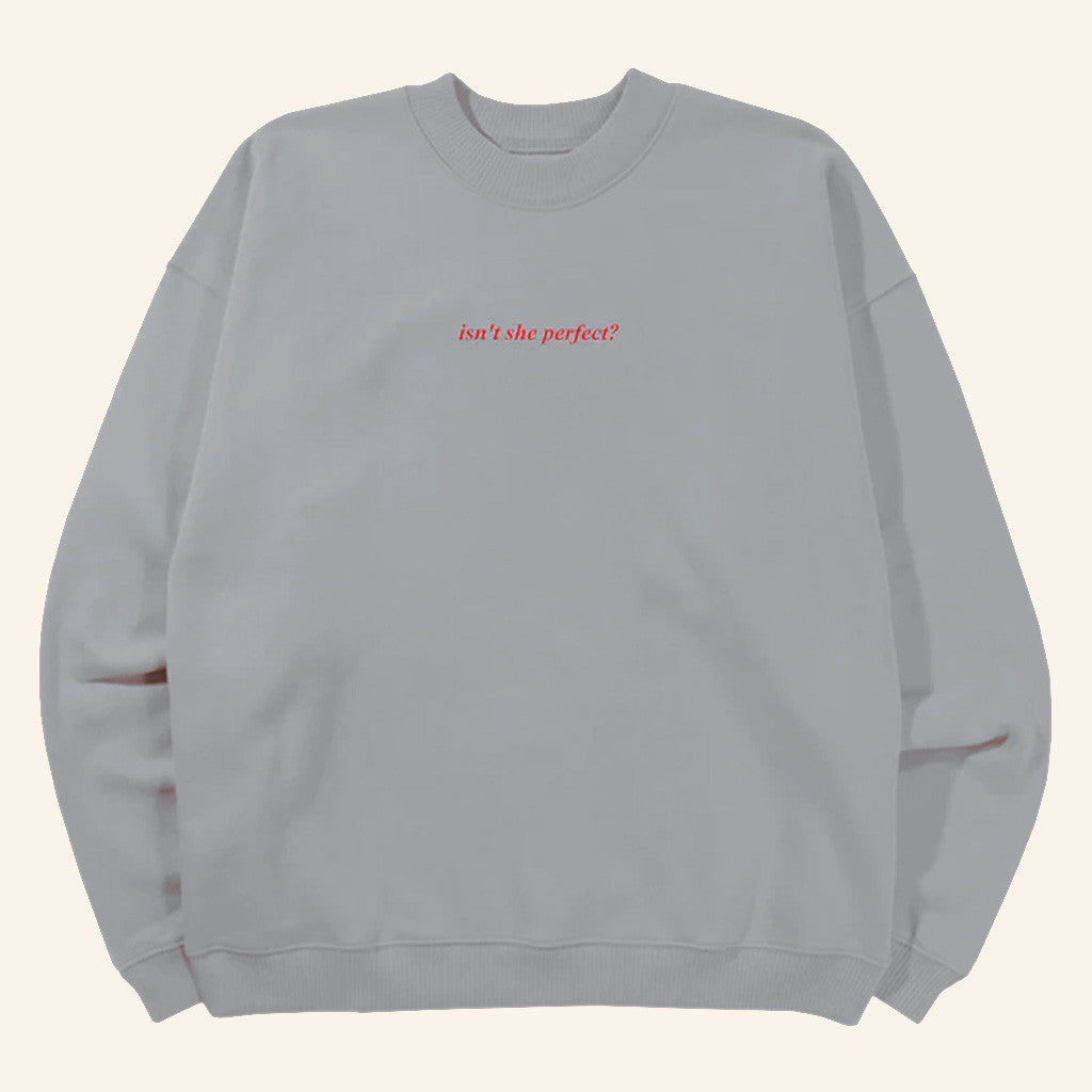 Conan Gray Heather Sweater 2025 Conan Gray Merch Isn't She Perfect Grey Sweatshirt Fans Gifts - Lilybirchmarket
