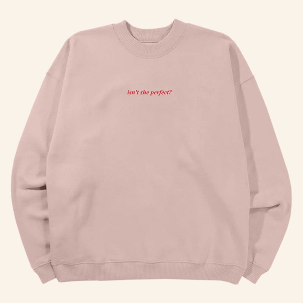 Conan Gray Heather Sweater 2025 Conan Gray Merch Isn't She Perfect Light Pink Sweatshirt Women's - Lilybirchmarket