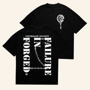 Controlled Insanity Merch Forged In Failure Chained T-Shirt Gifts For Him - Lily Birch Market