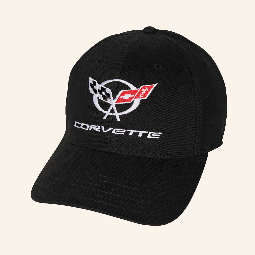 Corvette Merch C5 Corvette Emblem Black Cap Embroidered Unique Gifts For Husband - Lilybirchmarket