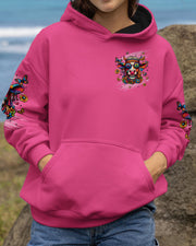 Cow Apparently I Have An Attitude Hoodie Colorful Cow With Peace Glasses Flowers Gift For Wife - Lilybirchmarket