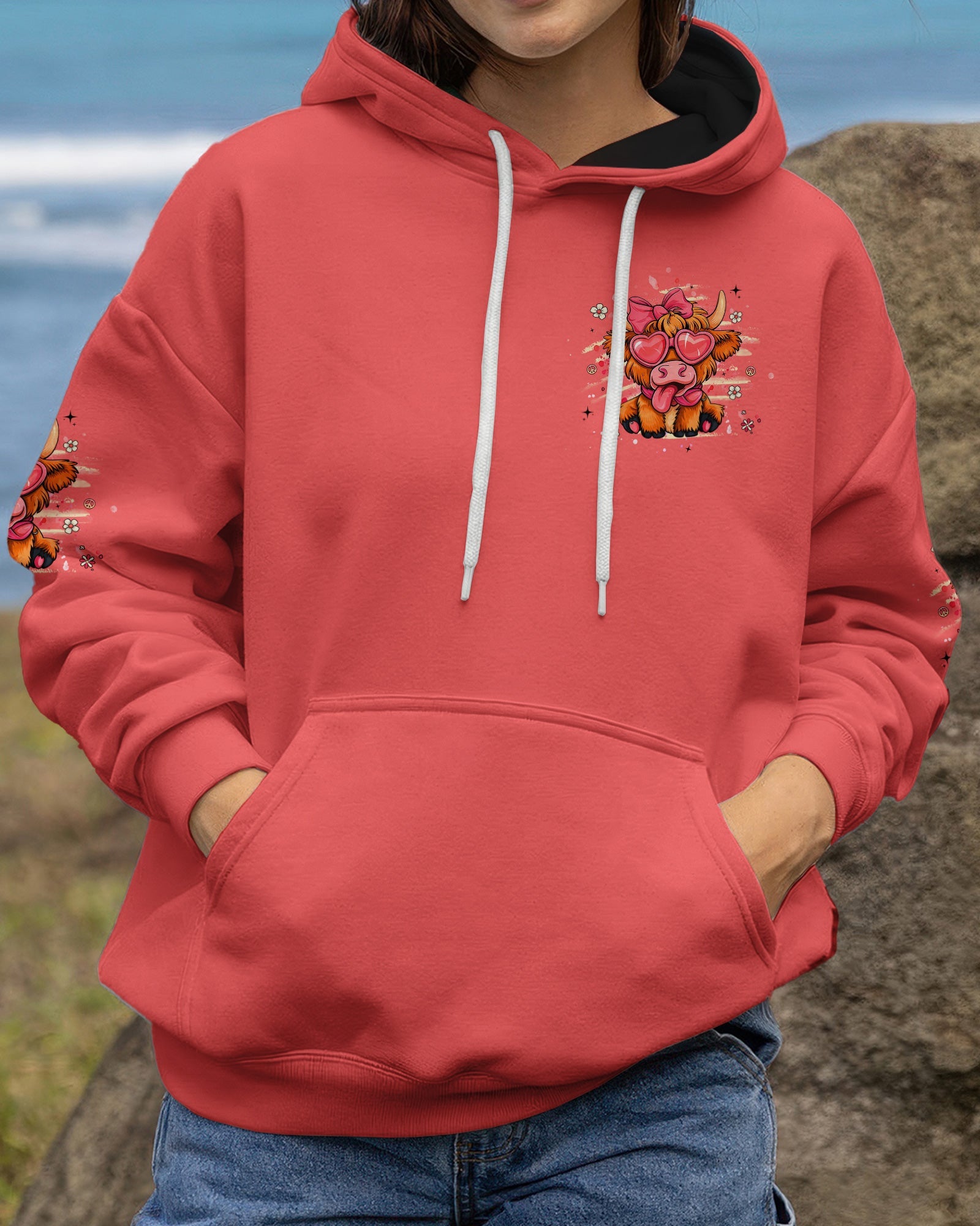Cow Apparently I Have An Attitude Hoodie Cute Cow With Heart Glasses Merch Gift For Girlfriend - Lilybirchmarket