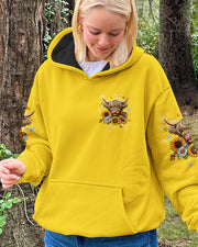 Cow Apparently I Have An Attitude Hoodie Sassy Cow With Sunflowers Butterflies Gift For Girlfriend - Lilybirchmarket