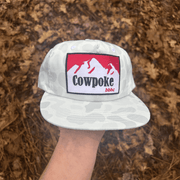 Cowpoke Camo White Snapback Hat Gift for Husband Western Style Outdoor Cap - Lilybirchmarket