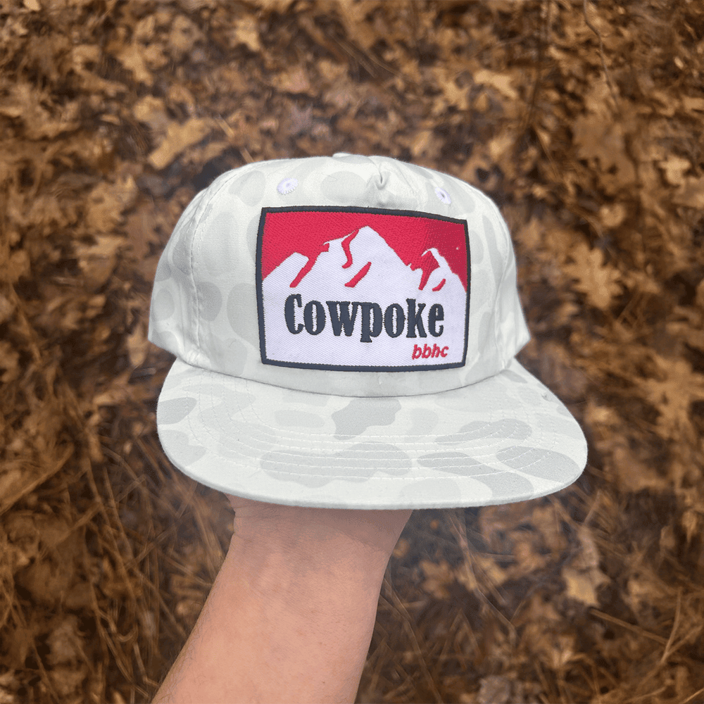 Cowpoke Camo White Snapback Hat Gift for Husband Western Style Outdoor Cap - Lilybirchmarket