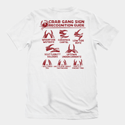 Crab Gang Sign Recognition Guide T-Shirt Gang Sign Parody Shirt Gifts For Husband - Lily Birch Market