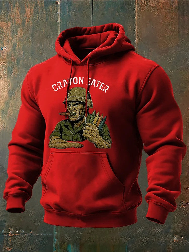 Crayon Eater Hoodie US Marine Corps USMC Apparel Gifts For Veteran - Lilybirchmarket