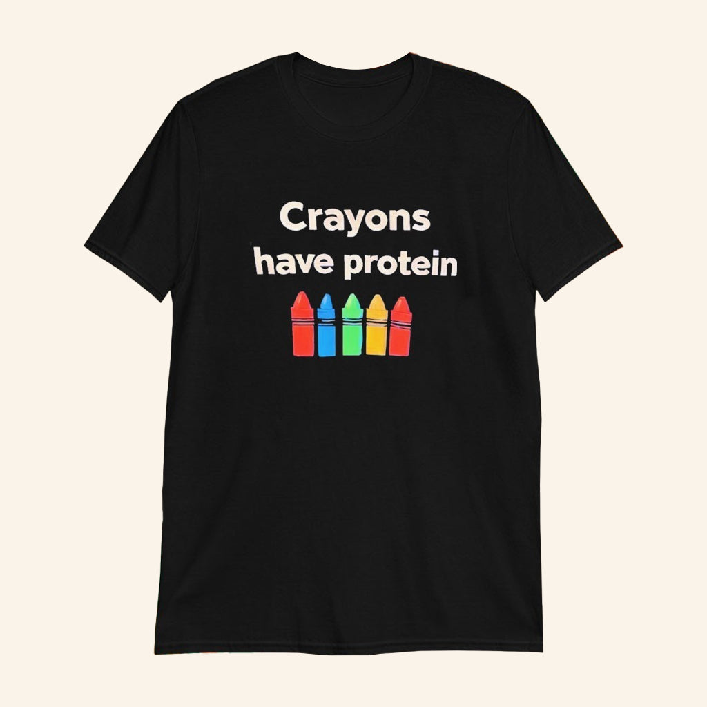Crayons Have Protein Shirt Funny Military Humor T-Shirt Gifts For Veteran - Lily Birch Market