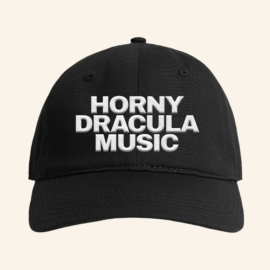 Creeper Cult Merch Horny Dracula Music Embroidered Hat Presents For Music Lovers - Lilybirchmarket