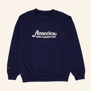 Crooked Merch America While Supplies Last Crewneck Sweatshirt Xmas Presents For Him - Lilybirchmarket